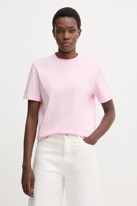 Calvin Klein t-shirt bawełniany damski kolor różowy LV147C857G