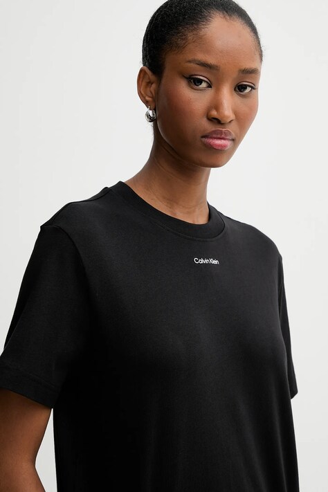 Calvin Klein t-shirt bawełniany damski kolor czarny LV147C857G