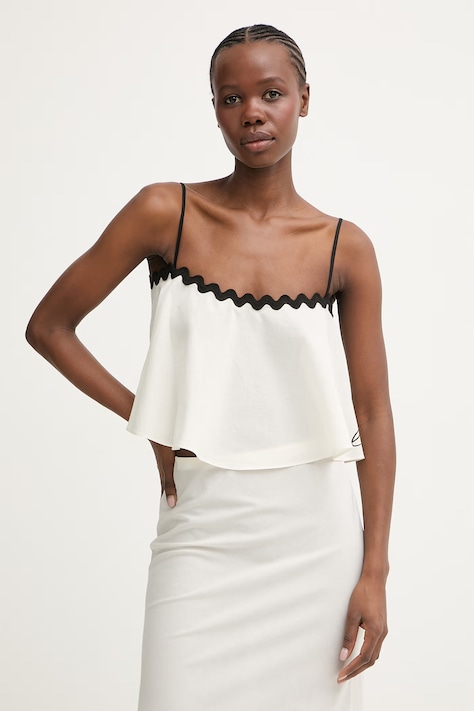 Karl Lagerfeld top plażowy damski beżowy B1W46022