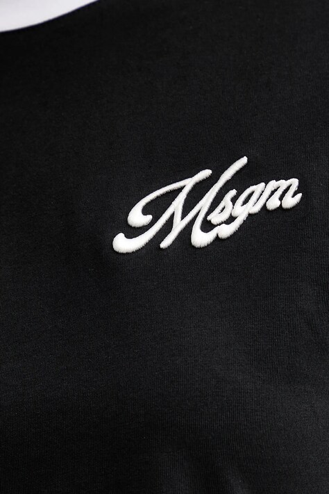 Бавовняна футболка MSGM — SS26-TSD07S, чорний — фото 5