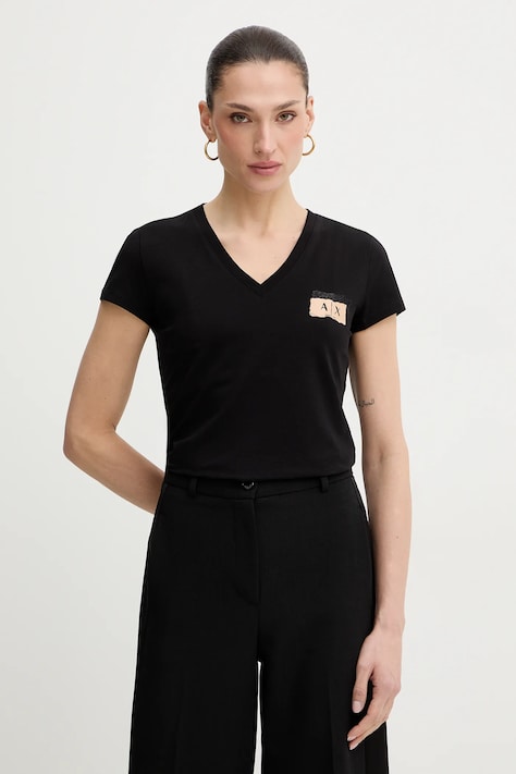 Armani Exchange t-shirt damski kolor czarny XW001803 AF16294