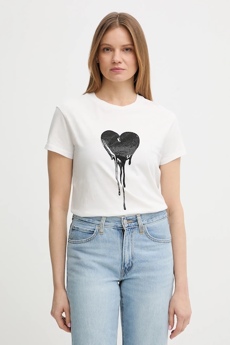 ZADIG&VOLTAIRE t-shirt bawełniany damski kolor biały JWTS02858