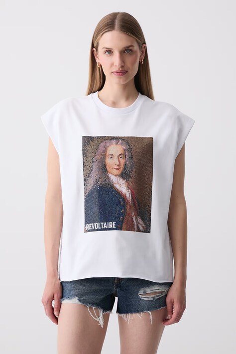 Zadig&Voltaire majica za žene od pamuka bijela JWTT01287