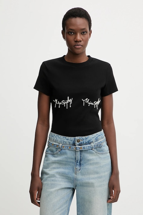 Miss Sixty t-shirt damski kolor czarny 6S3SJ00800