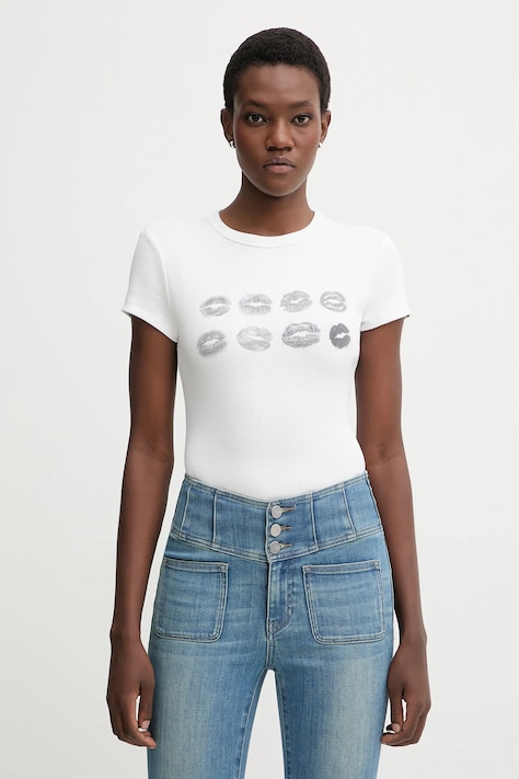 Miss Sixty t-shirt damski kolor beżowy 6S3SJ34800