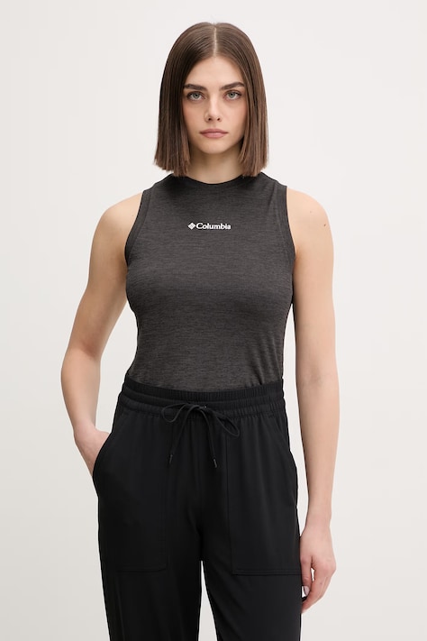 Αθλητικό top Columbia χρώμα: μαύρο, 2155342