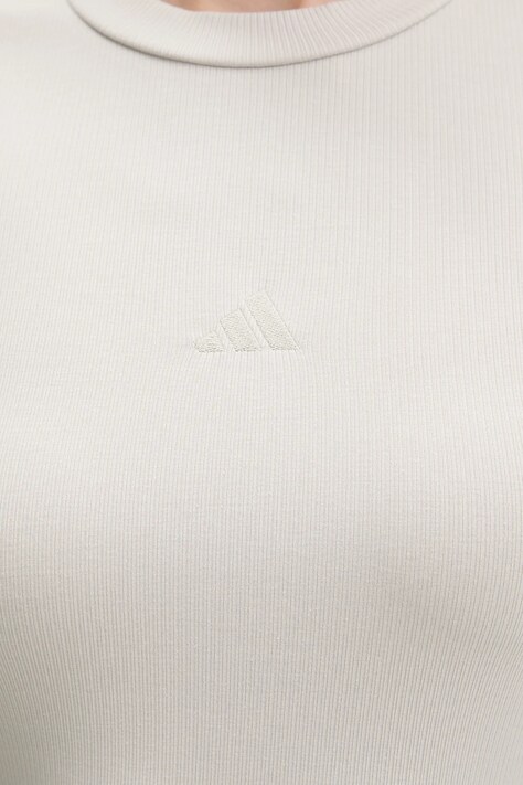 Футболка adidas Essentials Rib Cap — SS26-TSD0B8, бежевий — фото 5