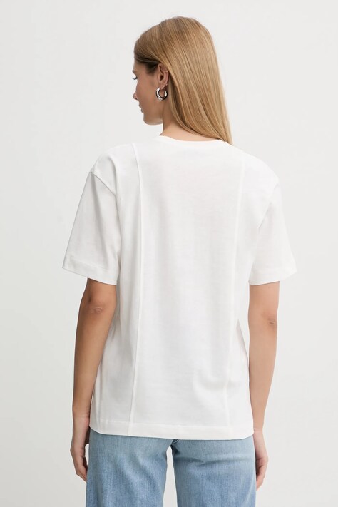 Pinko t-shirt bawełniany damski kolor biały 105665 A326