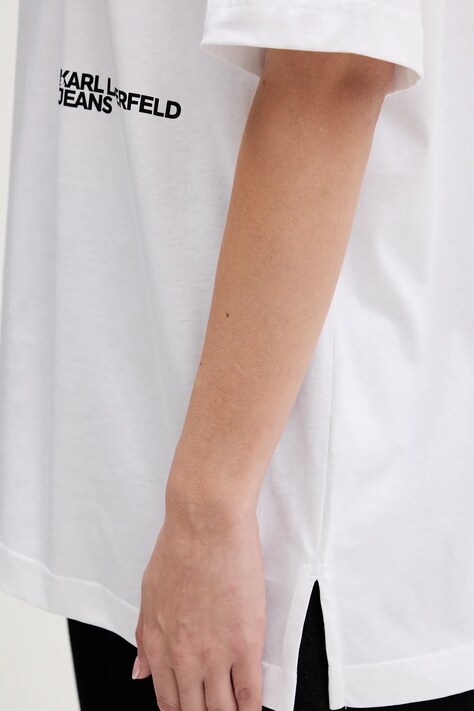 Бавовняна футболка Karl Lagerfeld Jeans — SS26-TSD0C6, білий — фото 5