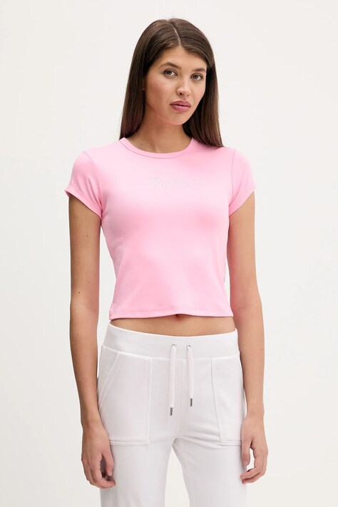 Juicy Couture t-shirt damski kolor różowy JCWCT126301