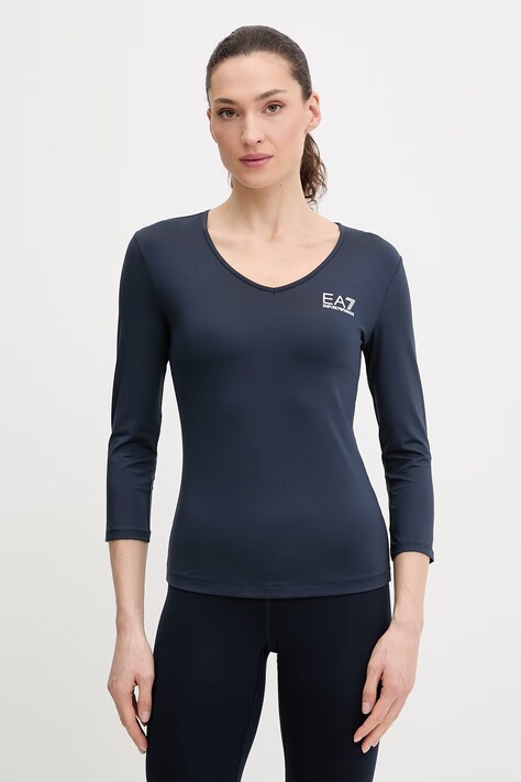 EA7 Emporio Armani longsleeve treningowy kolor granatowy AF14524.7W000315