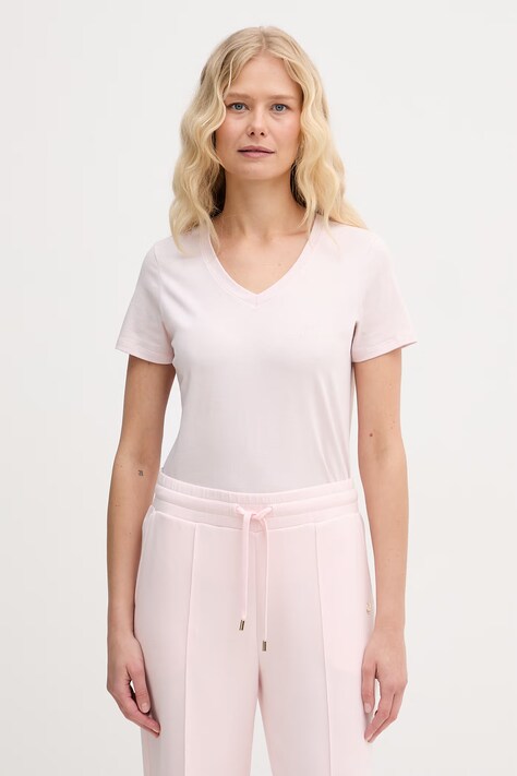 Joop! t-shirt bawełniany damski kolor różowy 30049368