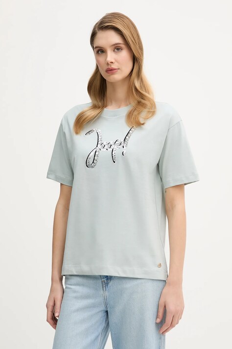 Joop! t-shirt bawełniany damski kolor zielony 30100828
