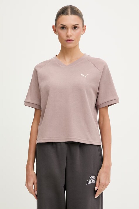 Puma t-shirt damski Class Relaxed brązowy 691872
