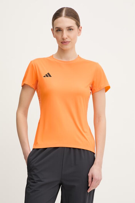 adidas Performance t-shirt do biegania Adizero damski kolor pomarańczowy KA2945