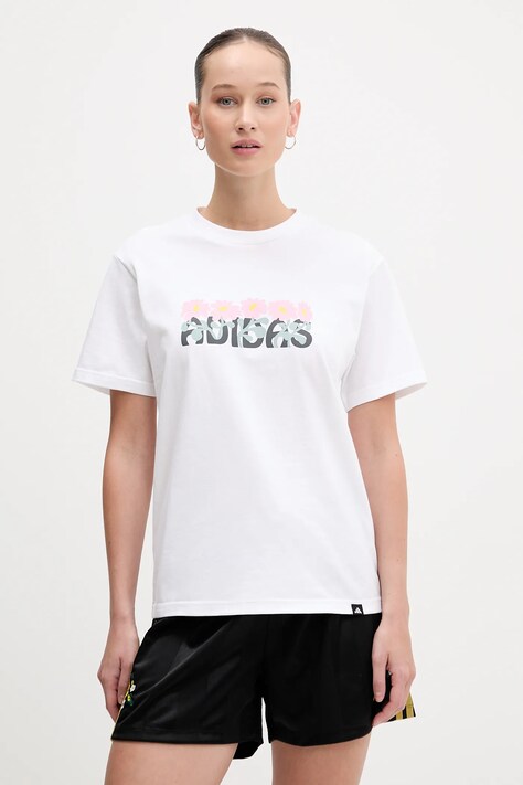 adidas t-shirt bawełniany Soft Side damski kolor biały KA5097