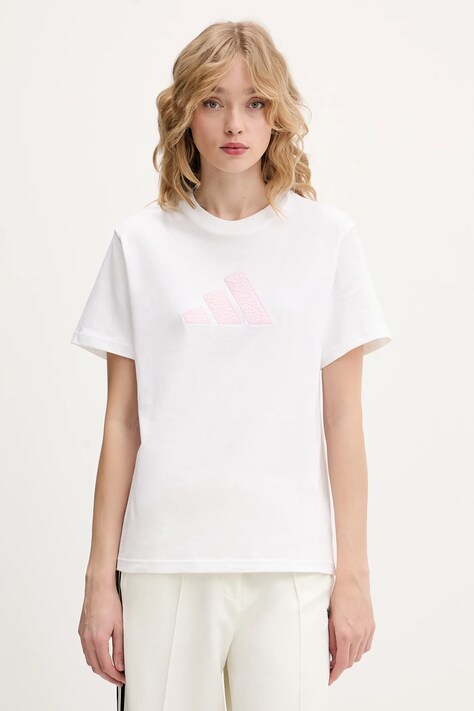adidas t-shirt bawełniany damski kolor biały KB2420