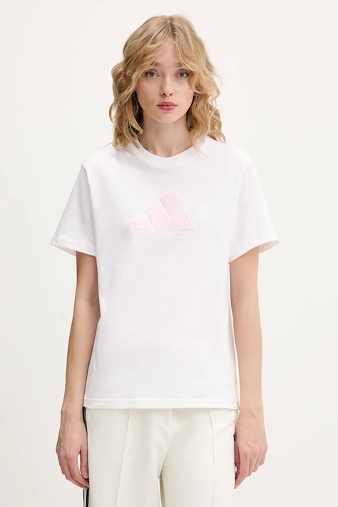 adidas t-shirt bawełniany damski kolor biały KB2420