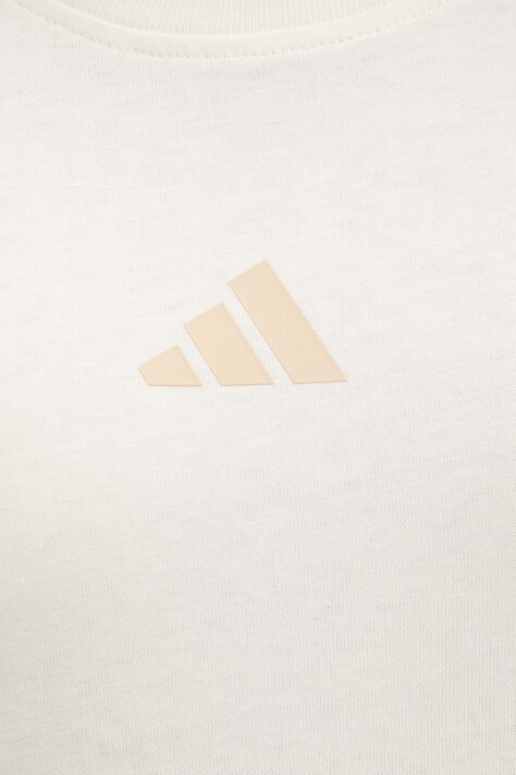 adidas t-shirt bawełniany Stadium damski kolor beżowy KB4282