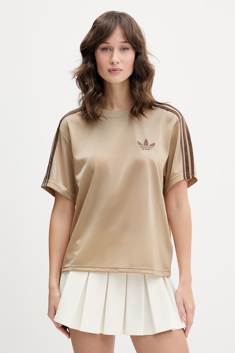 adidas Originals t-shirt damski beżowy KD1348