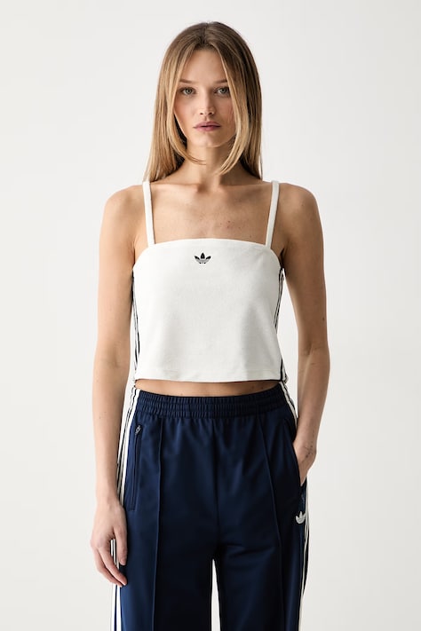 adidas Originals top damski z bawełną beżowy KD1405