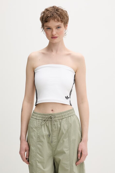 adidas Originals crop top damski beżowy KD6235