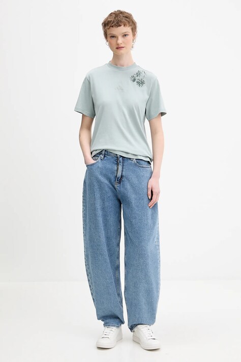 Бавовняна футболка adidas — SS26-TSD0J7, зелений — фото 2