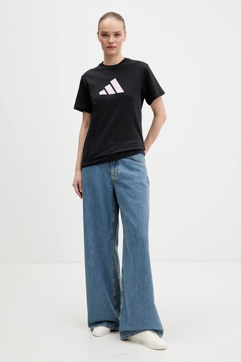 Бавовняна футболка adidas — SS26-TSD0JC, чорний — фото 2