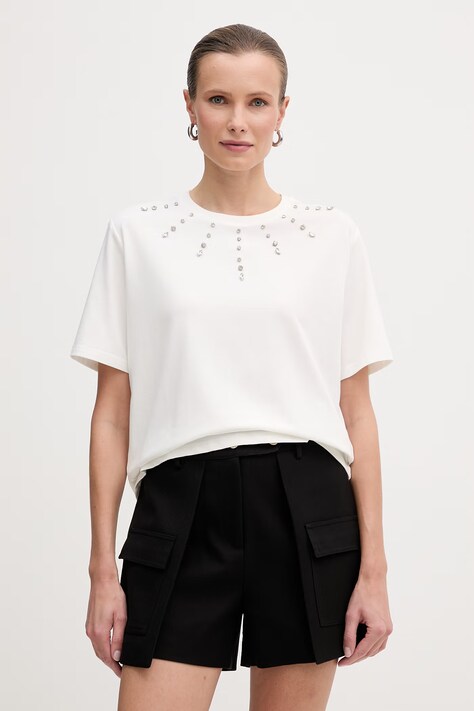 Morgan t-shirt damski kolor biały DOURRA