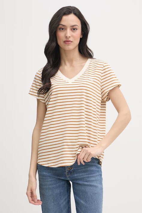 Mos Mosh t-shirt Kala damski kolor beżowy 178690