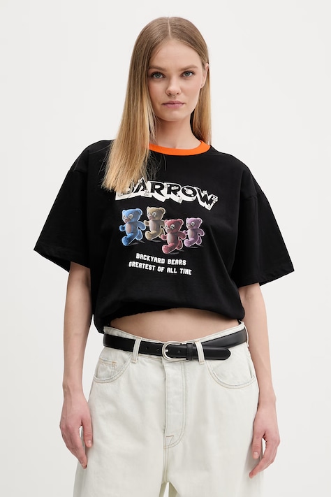 Barrow t-shirt bawełniany damski kolor czarny S6BWWOTH128