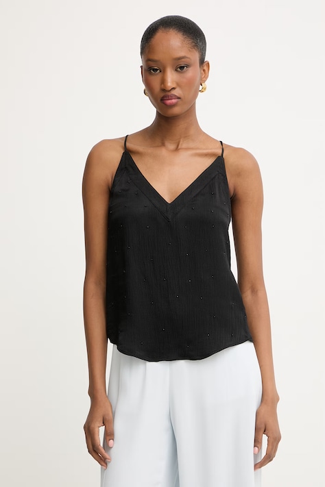 Liu Jo bluzka damska z wiskozy czarna gładka WA6406 T434A