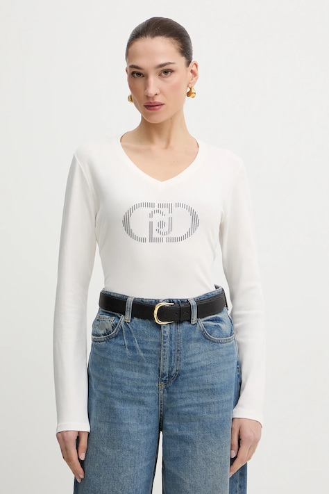 Liu Jo longsleeve kolor beżowy TA6053 JS003