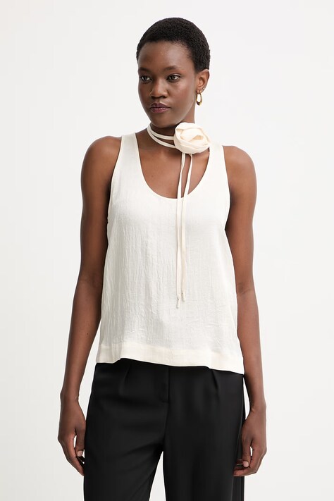 Marella top damski MLMAPOGEO beżowy gładki 2613161045200