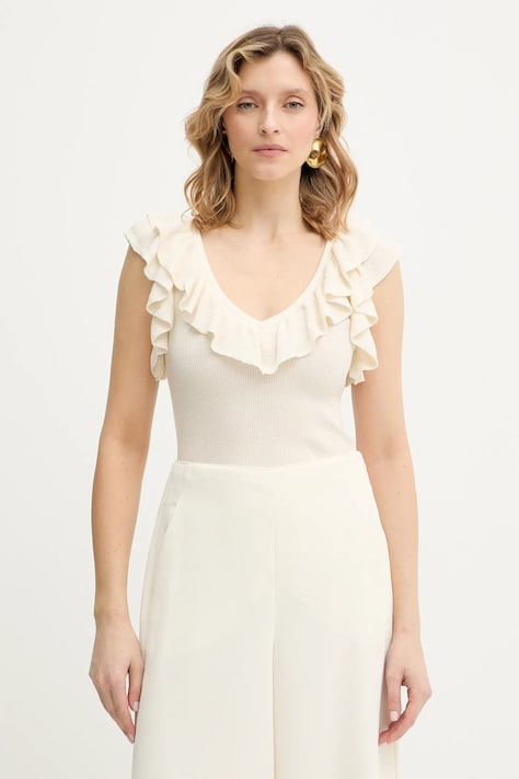 Marella top MATASSA damskie kolor beżowy 2613361124200