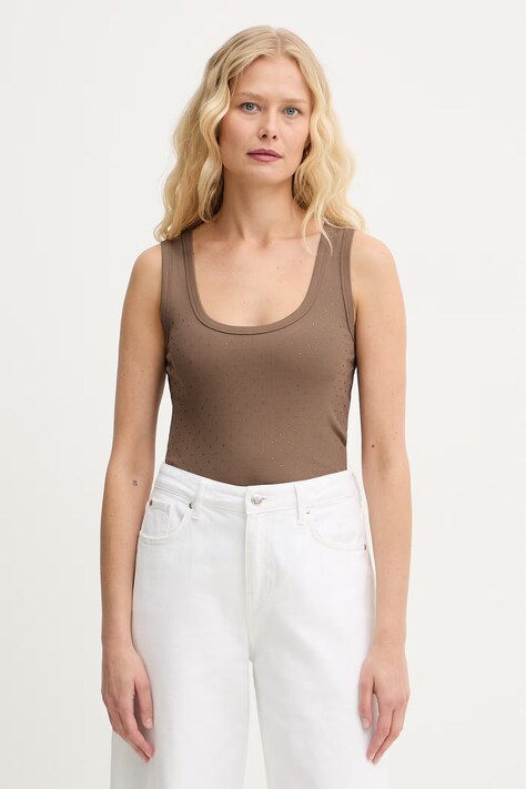 Marella top damski z wiskozy MLMORATABLING brązowy 2613941025200