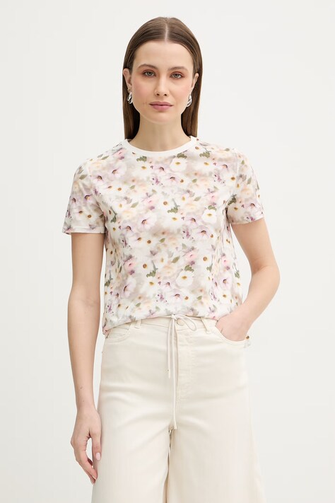 Marella t-shirt bawełniany VISTA damski kolor biały 2613971011200