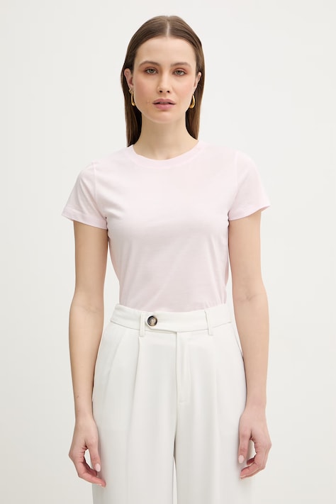 Marella t-shirt bawełniany MLMEURO damski kolor różowy 2613971015200