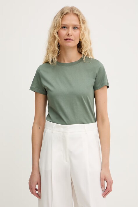 Marella t-shirt bawełniany MLMEURO damski kolor zielony 2613971015200