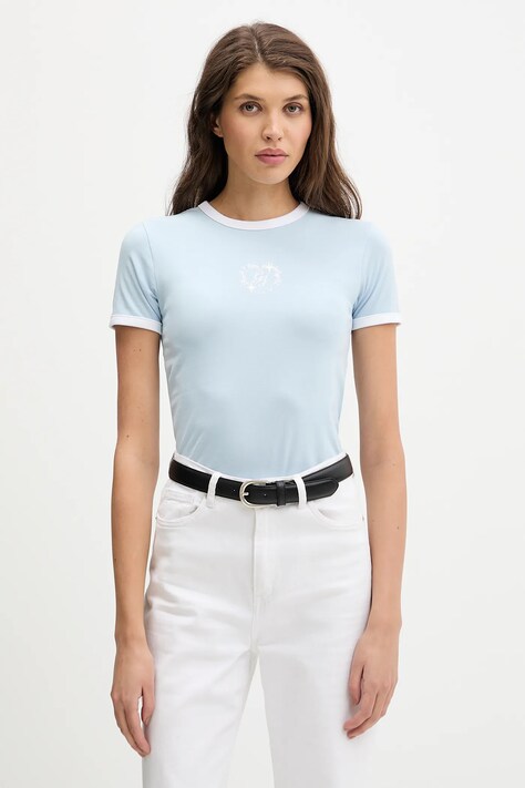 Guess Jeans t-shirt damski kolor niebieski W6RI16 J1314