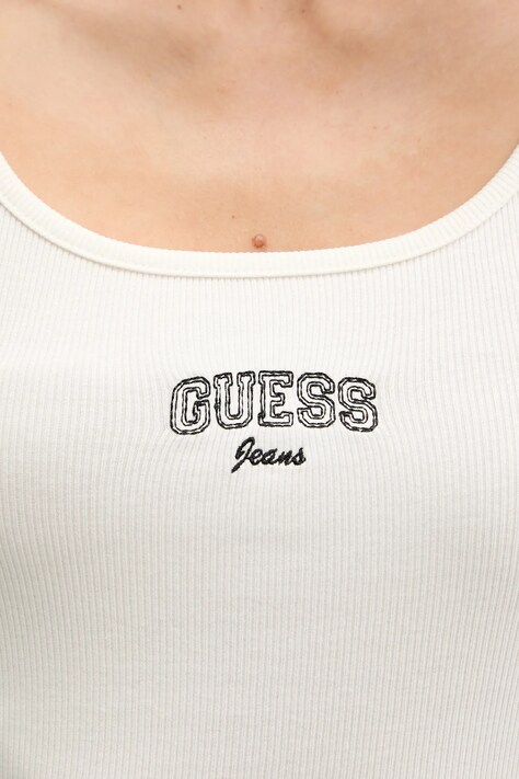 Топ Guess Jeans — SS26-TSD0O9, бежевий — фото 5