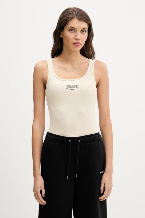 Guess Jeans top kolor beżowy W6RP20 KA0H1
