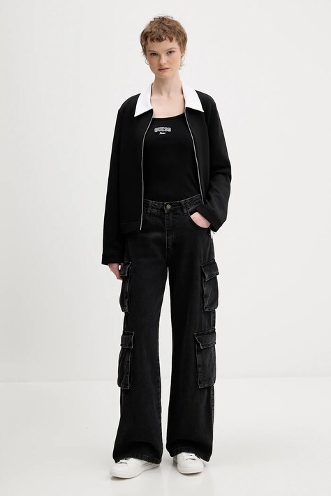 Топ Guess Jeans — SS26-TSD0O9, чорний — фото 2
