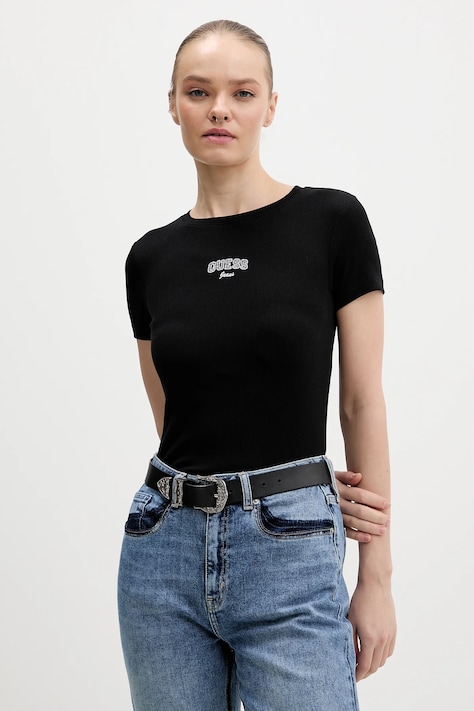 Guess Jeans tricou culoarea negru, W6RP21 KA0H1