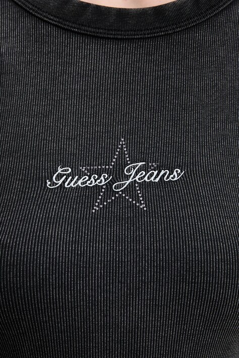 Топ Guess Jeans — SS26-TSD0OB, чорний — фото 5
