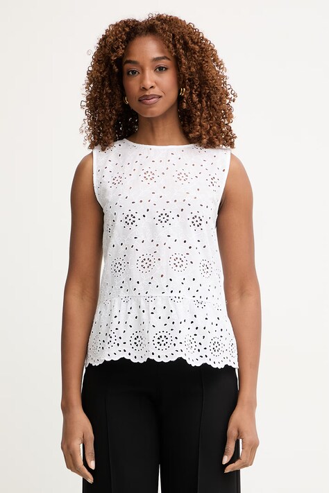 Marella блузка із рюшами жіноча Emme by Marella біла 2615941022200