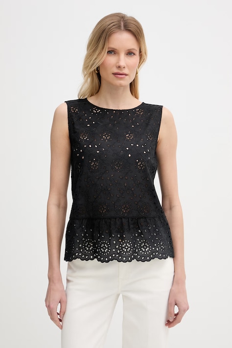 Marella блузка с рюшами женская Emme by Marella чёрная 2615941022200