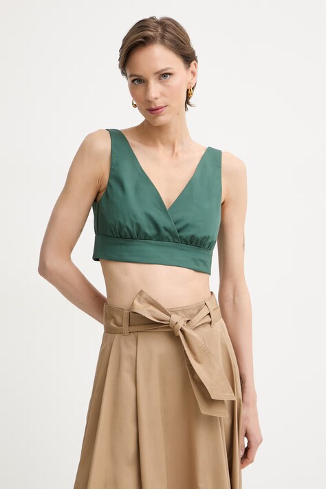 iBlues топ жіночий бавовняний SAIO зелений однотонний 2617161052200