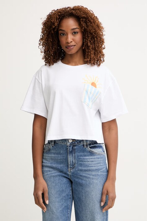 iBlues t-shirt damski bawełniany ELODIA biały 2617971062200