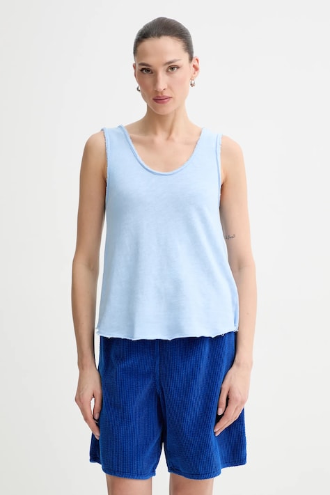 Bavlnený top American Vintage modrá farba, SON29G